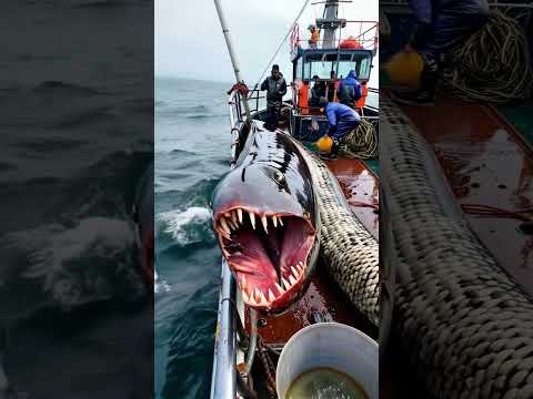 GIANT sea creature caught by fishermen🌊🐟