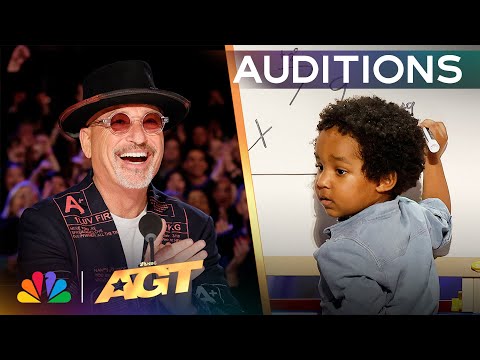 GENIUS 2-Year-Old Baby Dev Is AGT&#039;s Youngest Mathematician! | Auditions | AGT 2024